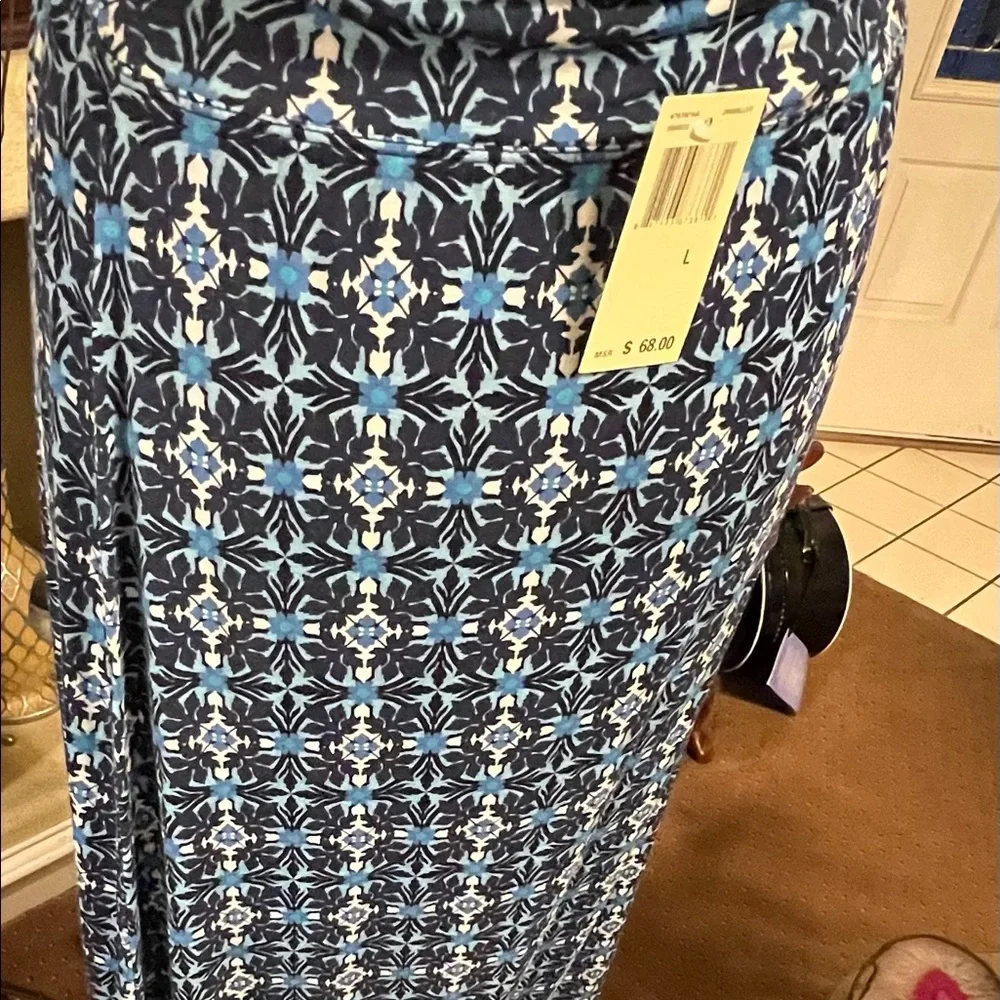 Max Studio Knit Maxi Skirt Womens Size Small Multicolor Geometric Print Casual - Picture 3 of 8